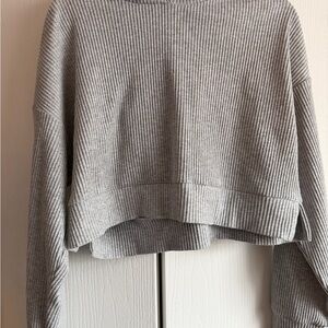 ALO Yoga Gray Muse hoodie size medium like new